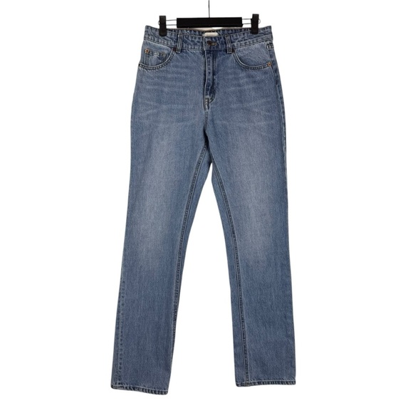 H&M Womens Jeans Size 6 Straight Leg Straight Leg Medium Wash Blue - Picture 1 of 9